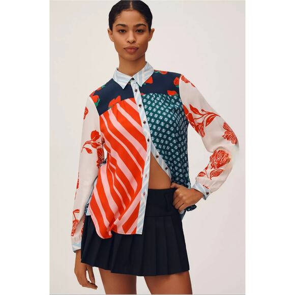 Maeve by Anthropologie Tops - Anthropologie Maeve Paz Contrast Button-Down.  Size M. Retails $128